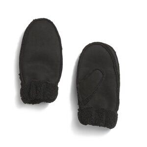 HAT ATTACK Black Sherpa Cuff Mittens